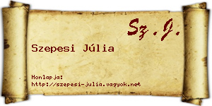 Szepesi Júlia névjegykártya